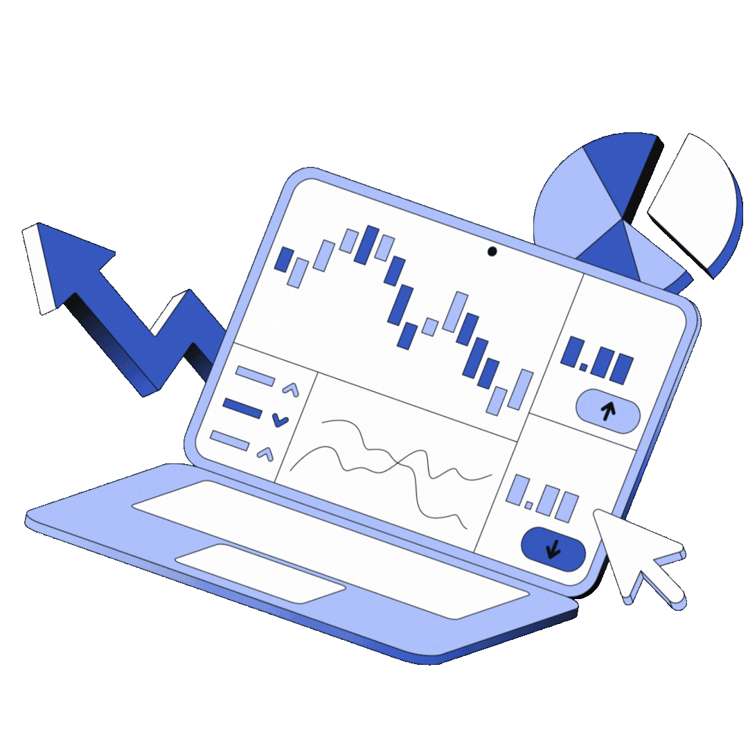 Trading dashboard illustration